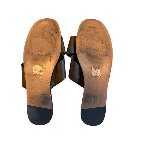 J.Crew Leather Crisscross Slide Sandals – Olive Green - Picture 3 of 4